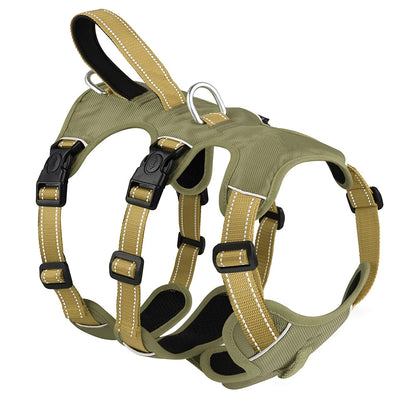 Durable Waterproof Dog Harness with Handle and Reflective Stitching – Adjustable Fit for Medium to Large Breeds 1