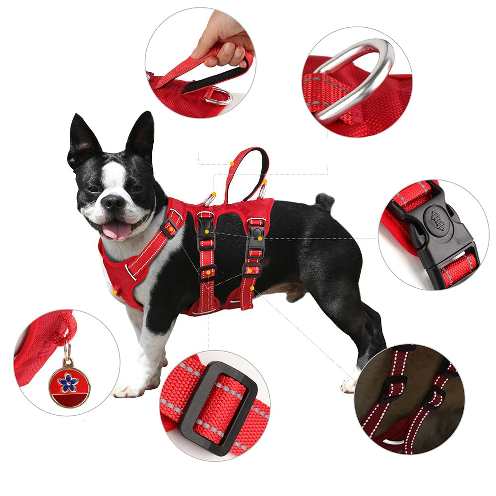 Durable Waterproof Dog Harness with Handle and Reflective Stitching – Adjustable Fit for Medium to Large Breeds 5