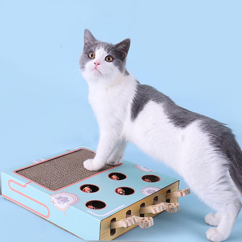Eco-Friendly Cat Playground Indoor with Scratching Post and Interactive Toys – Compact 3-in-1 Cat Wall Playground for Active Play 1