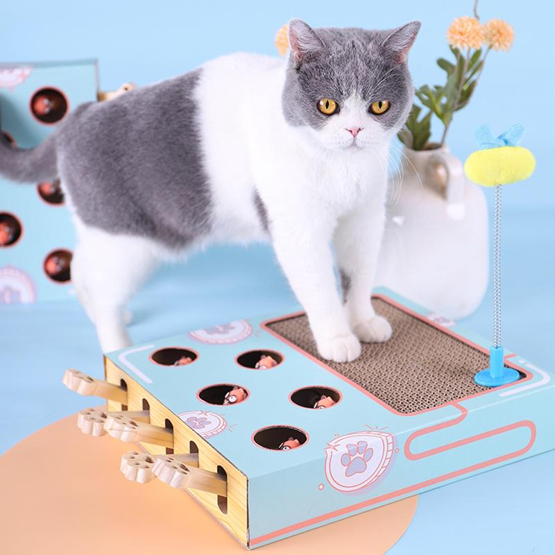Eco-Friendly Cat Playground Indoor with Scratching Post and Interactive Toys – Compact 3-in-1 Cat Wall Playground for Active Play 2