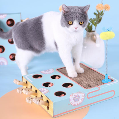 Eco-Friendly Cat Playground Indoor with Scratching Post and Interactive Toys – Compact 3-in-1 Cat Wall Playground for Active Play 2