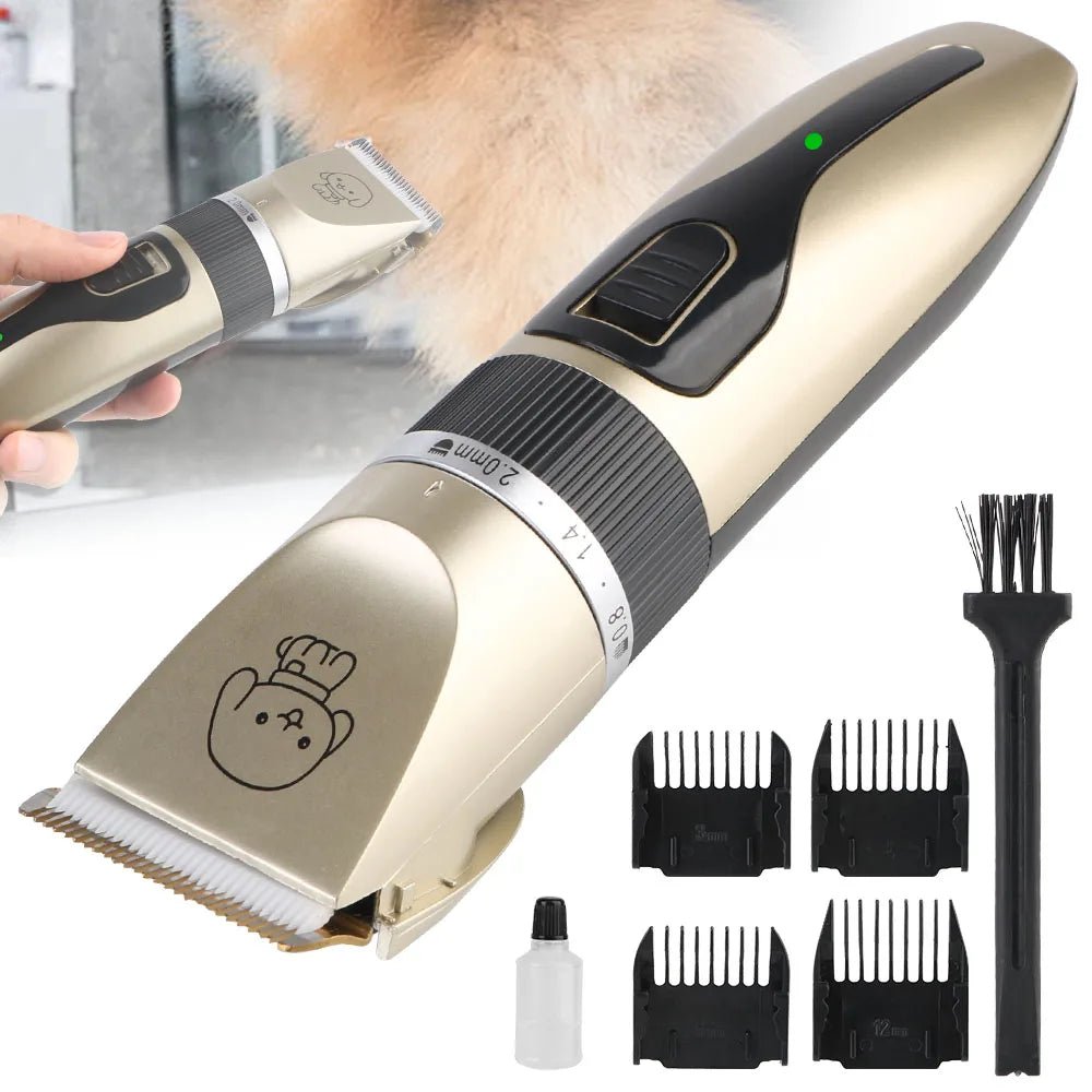 Electric Dog Grooming Clippers Set with Ceramic Blade, Adjustable Combs, Ultra-Quiet for Stress-Free Grooming 1
