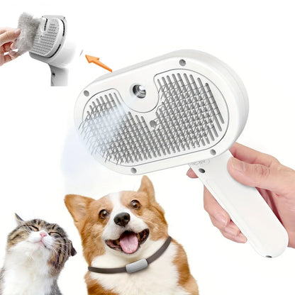 Electric Dog and Cat Grooming Brush with Steam Mist – Anti-Tangle Comb for Healthier Coats 4