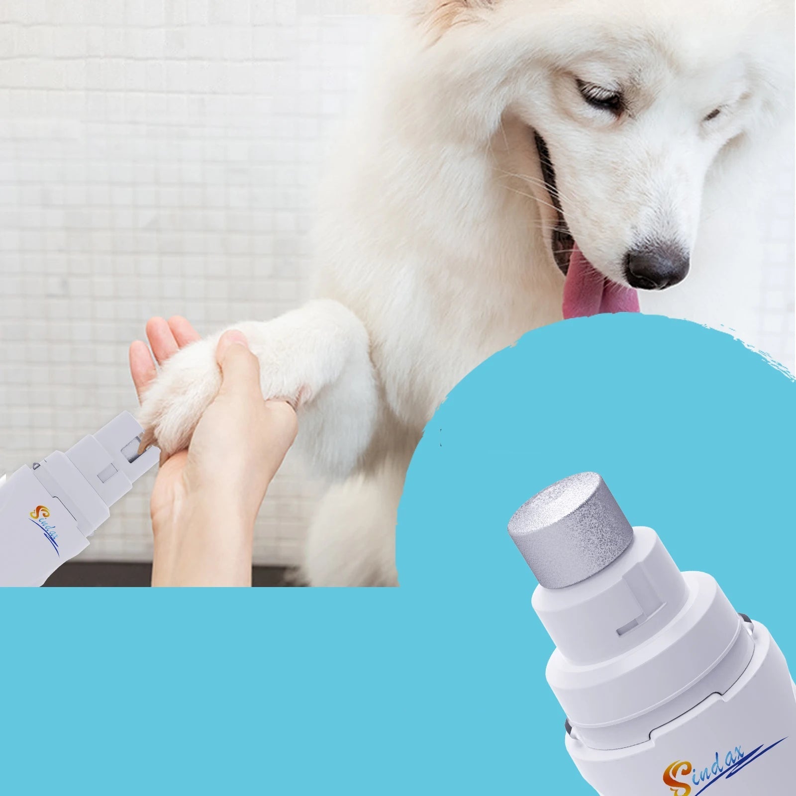 Electric Nail File for Dogs and Cats – Rechargeable, Quiet, 2 Speed Nail Grinder 5