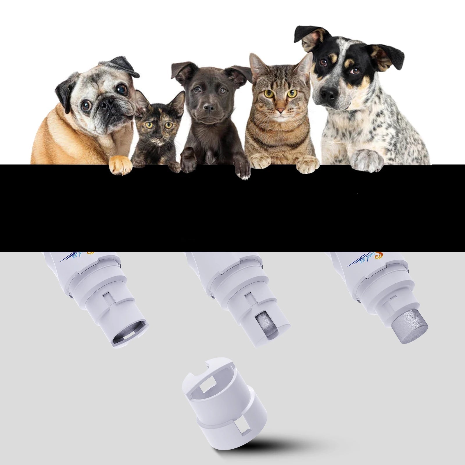 Electric Nail File for Dogs and Cats – Rechargeable, Quiet, 2 Speed Nail Grinder 6