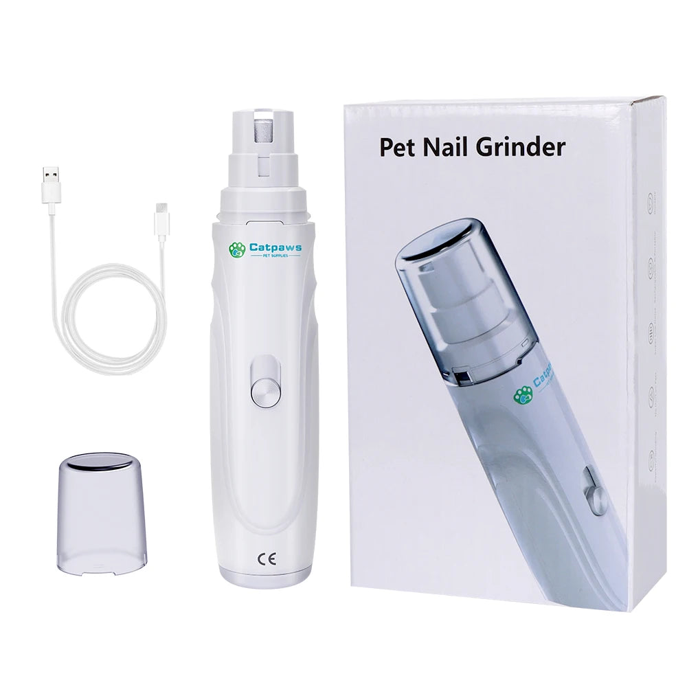Electric Nail File for Dogs and Cats – Rechargeable, Quiet, 2 Speed Pet Nail Grinder 0