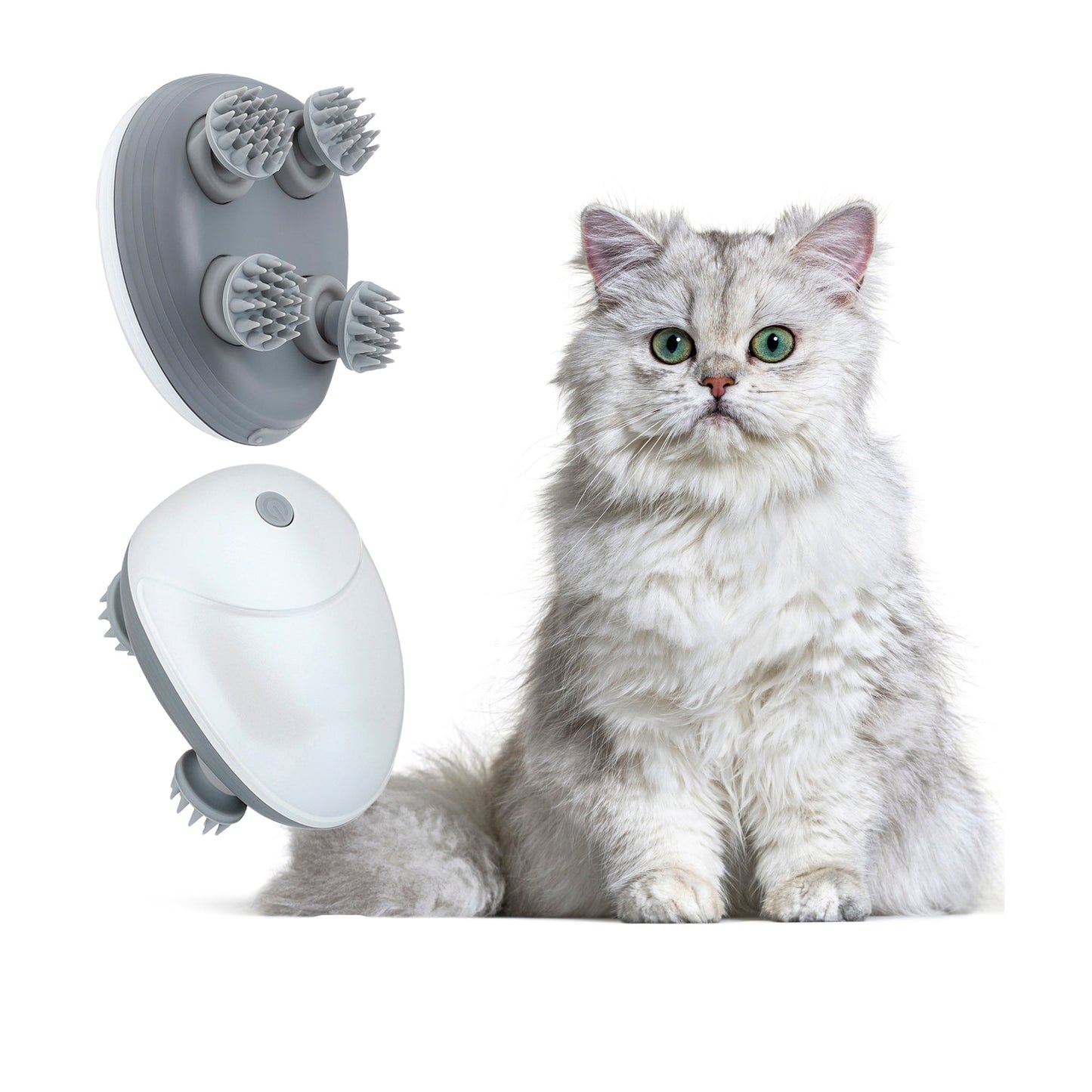 Electric Scalp Massager for Pets with 6 Massage Techniques, Waterproof Design, Soft Silicone Head, USB Rechargeable 1