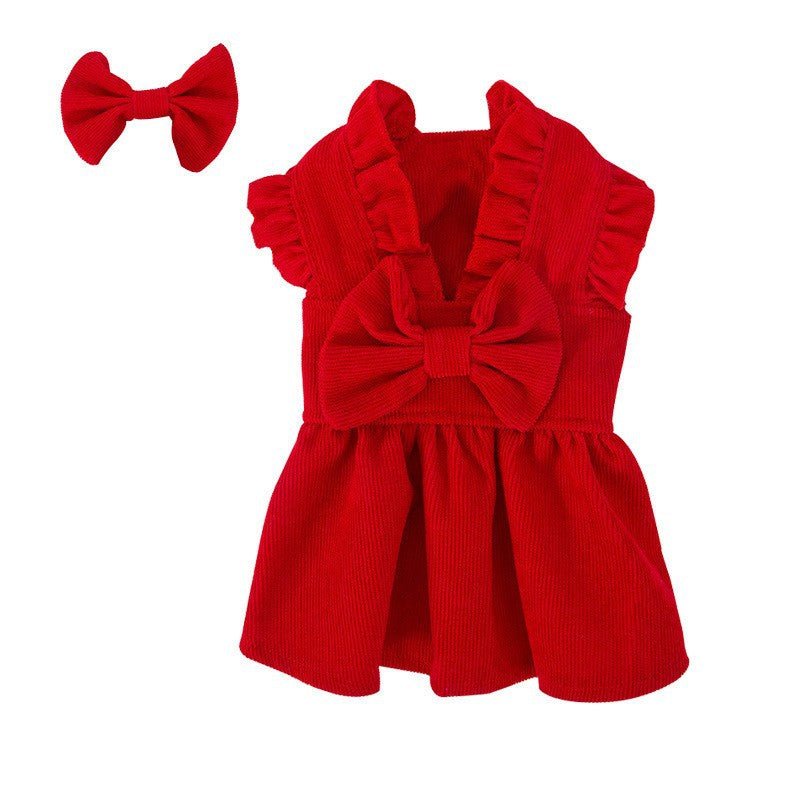 Elegant Dog Dress Set for Small Dogs – Soft Fabric with Bow Accents, Ideal for Parties and Special Occasions 8