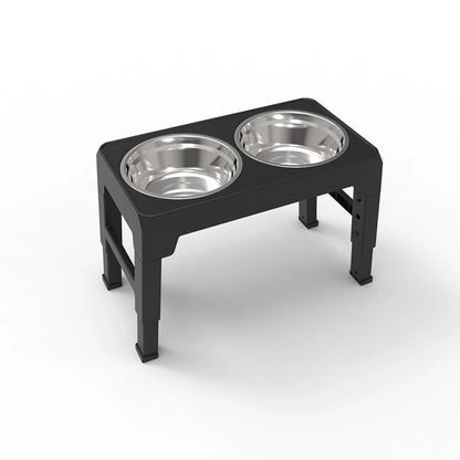 Elevated Dog Bowl with Adjustable Height and Stainless Steel Bowls – Ergonomic Raised Dog Feeder for All Breeds 0