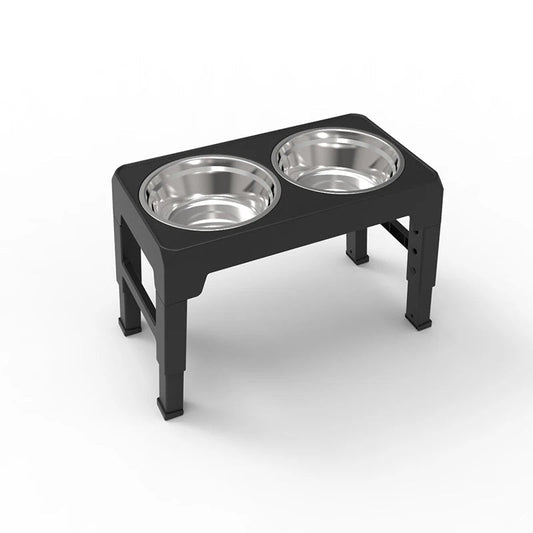 Elevated Dog Bowl with Adjustable Height and Stainless Steel Bowls – Ergonomic Raised Dog Feeder for All Breeds 0