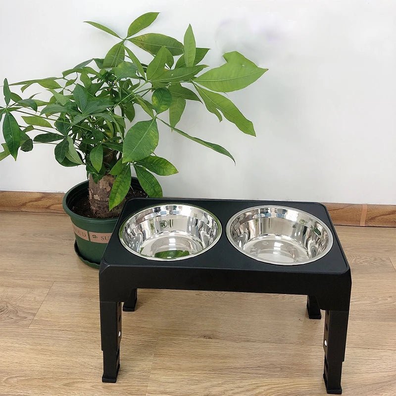 Elevated Dog Bowl with Adjustable Height and Stainless Steel Bowls – Ergonomic Raised Dog Feeder for All Breeds 2