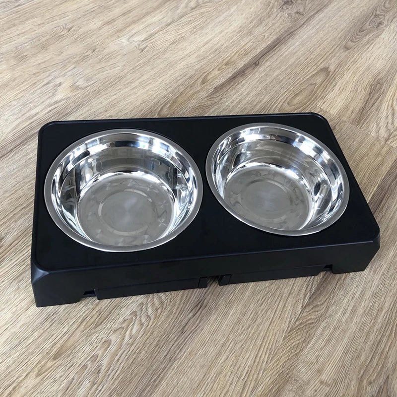 Elevated Dog Bowl with Adjustable Height and Stainless Steel Bowls – Ergonomic Raised Dog Feeder for All Breeds 4