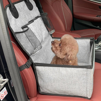 Elevated Dog Car Seat with Storage Compartments – Comfortable & Stylish for Small to Medium Dogs 1