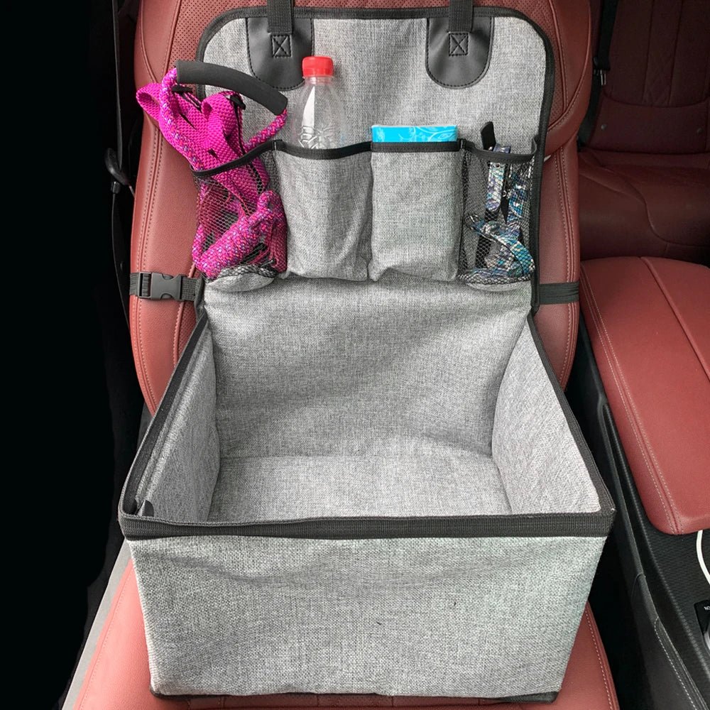 Elevated Dog Car Seat with Storage Compartments – Comfortable & Stylish for Small to Medium Dogs 2