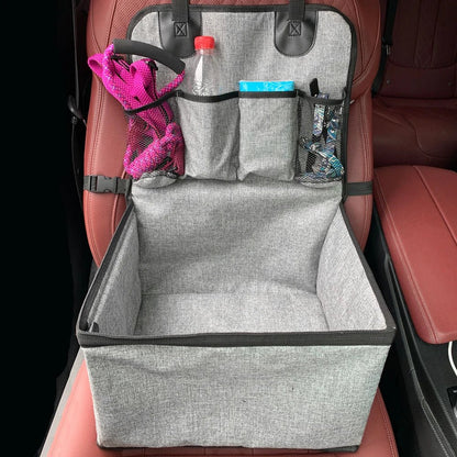 Elevated Dog Car Seat with Storage Compartments – Comfortable & Stylish for Small to Medium Dogs 2