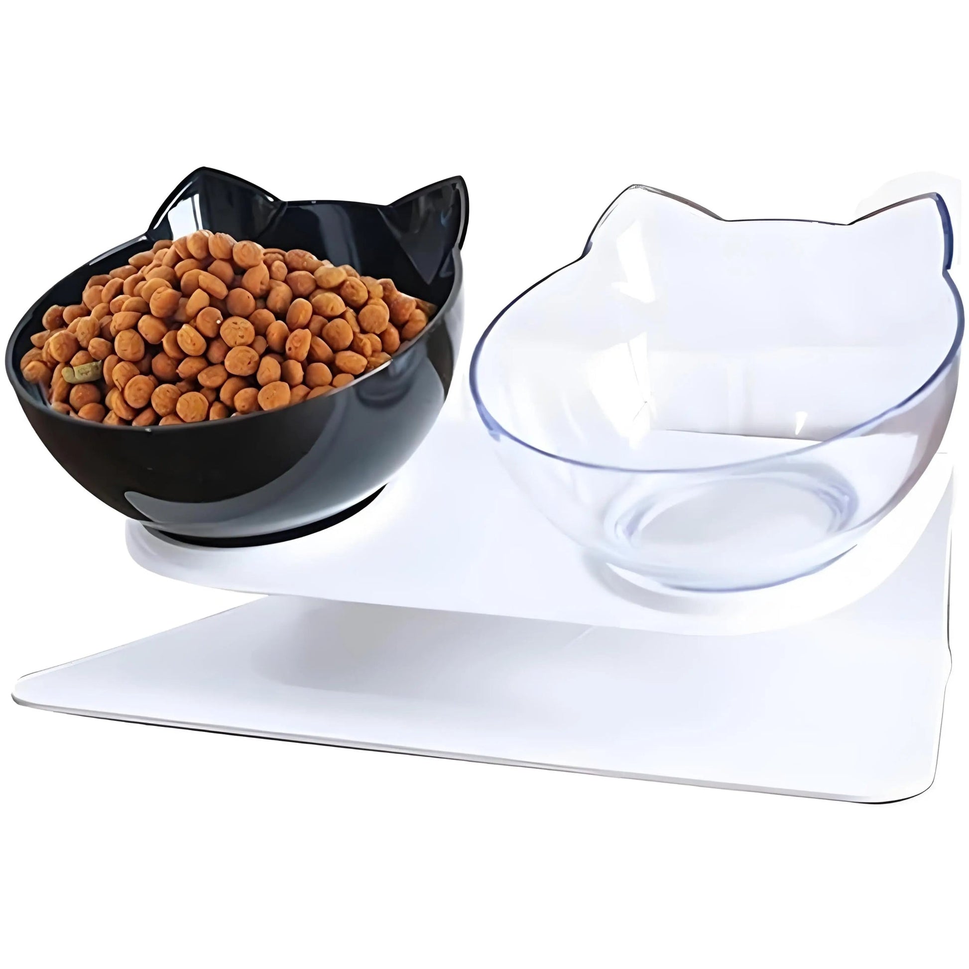 Elevated Double Cat Food Bowl with Ergonomic Tilt – Non-Slip Feeding Station 6