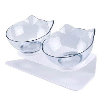 Elevated Double Cat Food Bowl with Ergonomic Tilt – Non-Slip Feeding Station 7