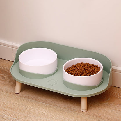 Elevated Double Food Bowl for Cats and Dogs – Ergonomic Non-Slip Design for Small to Medium Pets 1