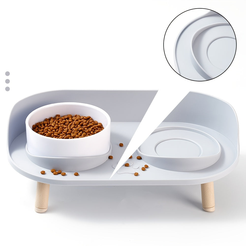 Elevated Double Food Bowl for Cats and Dogs – Ergonomic Non-Slip Design for Small to Medium Pets 2