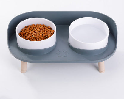 Elevated Double Food Bowl for Cats and Dogs – Ergonomic Non-Slip Design for Small to Medium Pets 5