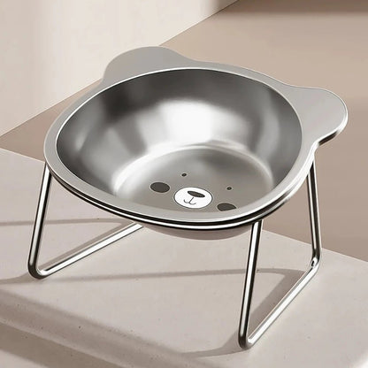 Elevated Stainless Steel Cat Litter Box with Dual Bowls for Cats and Small Dogs – Ergonomic Design for Comfort and Health 1