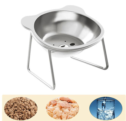 Elevated Stainless Steel Cat Litter Box with Dual Bowls for Cats and Small Dogs – Ergonomic Design for Comfort and Health 2