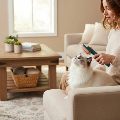 Ergonomic Cat and Dog Grooming Brush for Loose Hair – Comfortable and Easy to Use 2