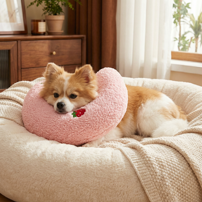 Ergonomic dog neck support pillow designed for restful sleep, featuring a soft plush design for ultimate comfort and support. 6