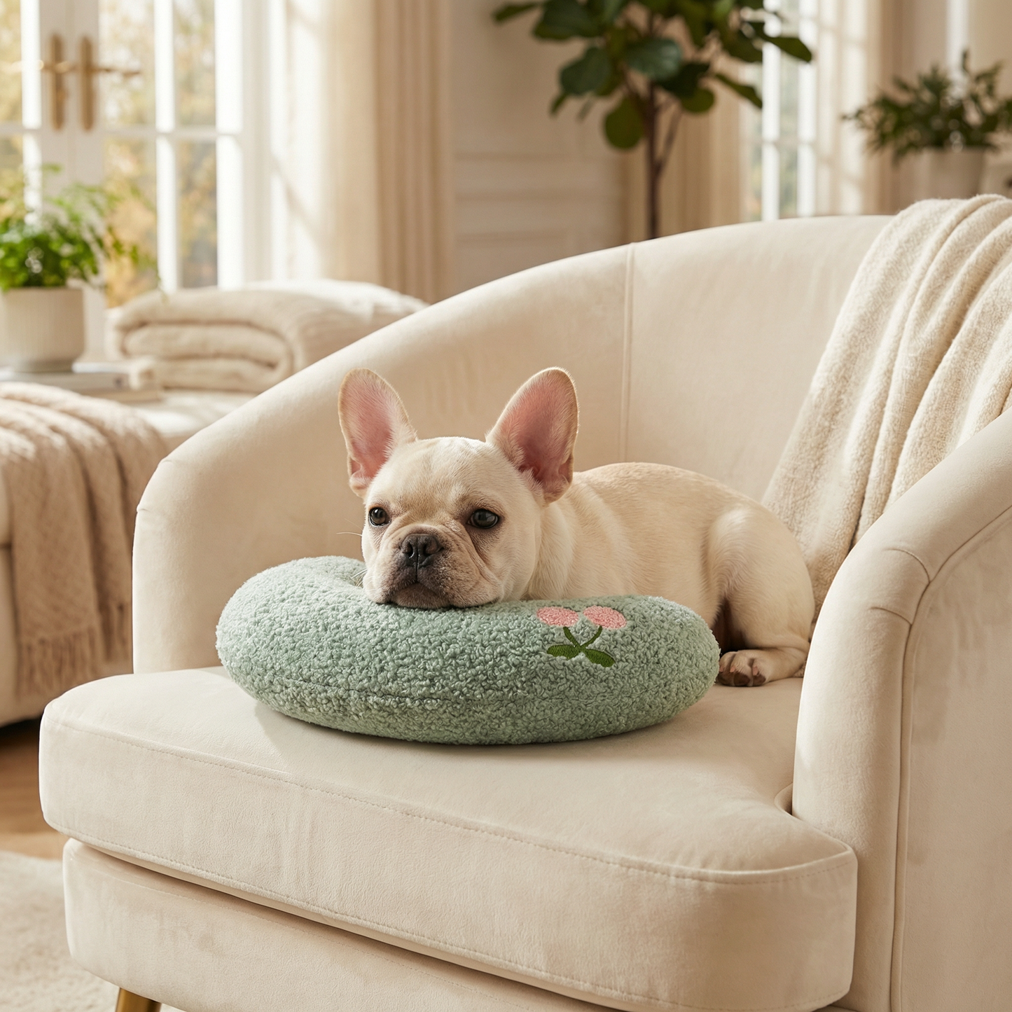 Ergonomic dog neck support pillow designed for restful sleep, featuring a soft plush design for ultimate comfort and support. 8