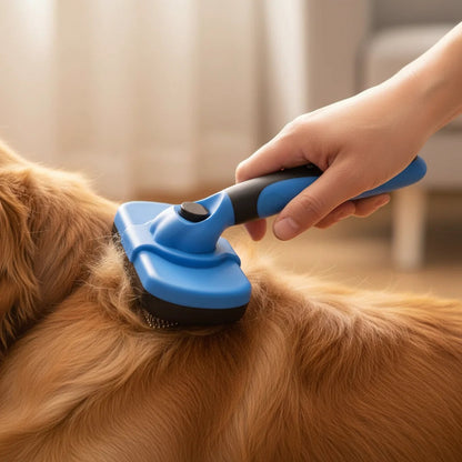 Ergonomic Dog and Cat Brush with Soft Stainless Steel Pins for Gentle Grooming 2