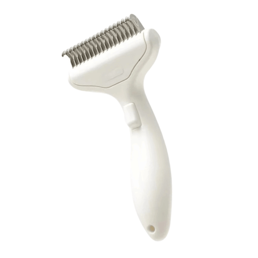 Ergonomic Dog and Cat Brush with Stainless Steel Teeth for Deshedding and Coat Care 0