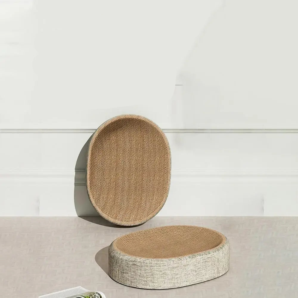 Ergonomic Oval Cat Bed with Durable Sisal – Multi-Purpose Scratch Furniture for Cozy Lounging and Play 3