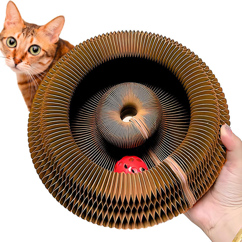 Expandable Accordion Cat Scratcher Toy with Interactive Ball – Durable and Eco-Friendly Design 0