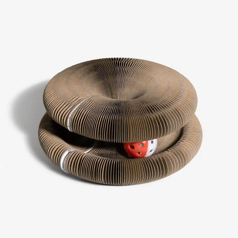 Expandable Accordion Cat Scratcher Toy with Interactive Ball – Durable and Eco-Friendly Design 1