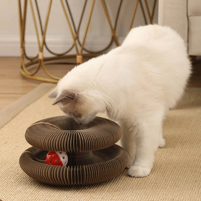 Expandable Accordion Cat Scratcher Toy with Interactive Ball – Durable and Eco-Friendly Design 2