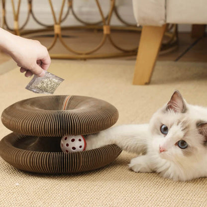 Expandable Accordion Cat Scratcher Toy with Interactive Ball – Durable and Eco-Friendly Design 5
