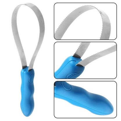 Extendable Dog Grooming Tool - Strong Sweat Scraper for Shedding, Dirt Removal, Ergonomic Handle, Stainless Steel Blade 2