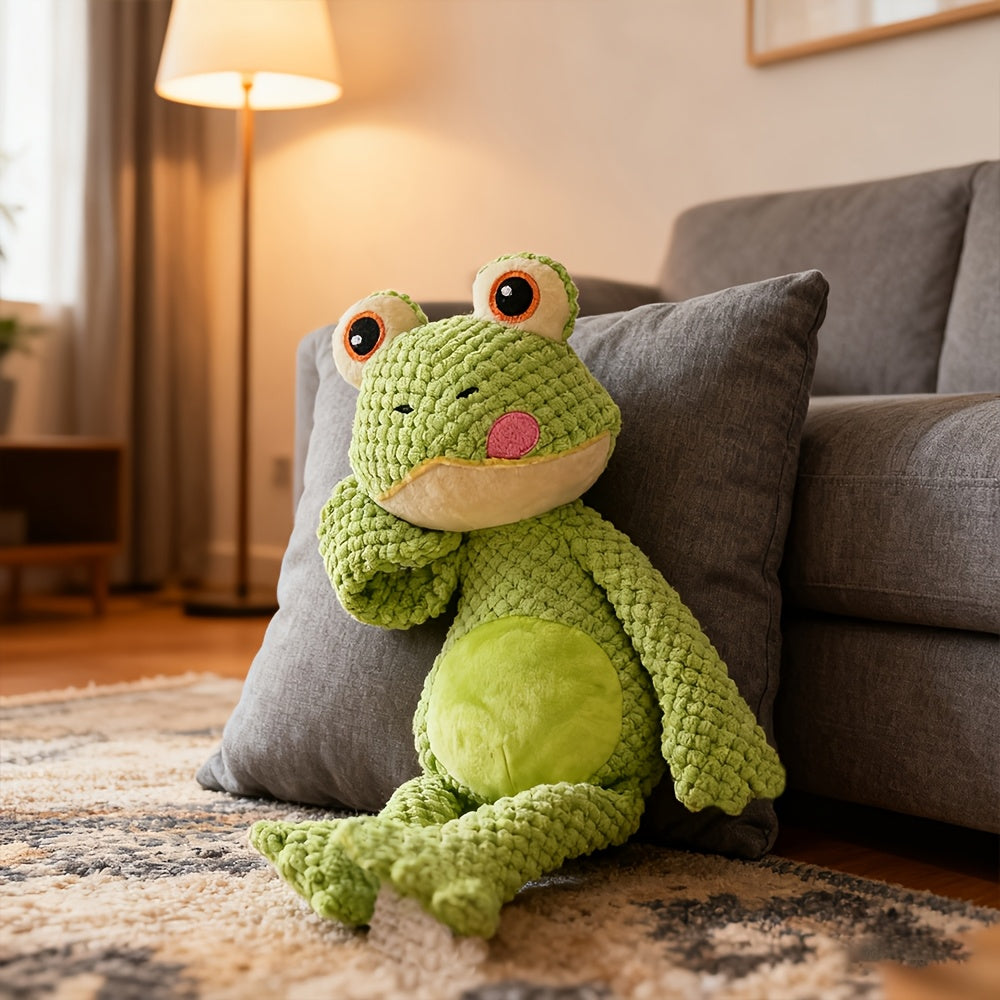 Extra-large plush dog toy featuring a built-in squeaker and tear-resistant design, ideal for interactive play and companionship for dogs. 3