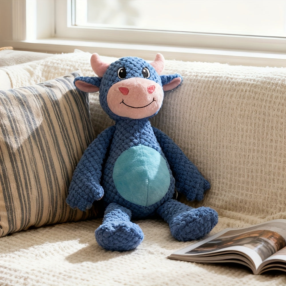 Extra-large plush dog toy featuring a built-in squeaker and tear-resistant design, ideal for interactive play and companionship for dogs. 6