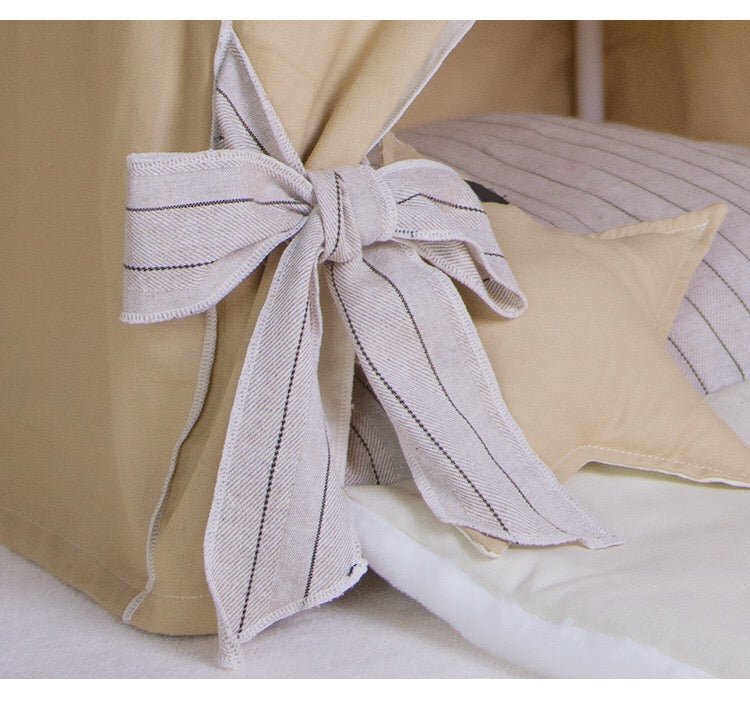 Fairy Tale Stars Small Pet Tent – Cozy Cotton Plush Bed for Cats and Dogs, Easy to Clean, Collapsible Design 4