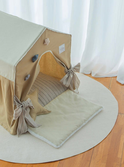 Fairy Tale Stars Small Pet Tent – Cozy Cotton Plush Bed for Cats and Dogs, Easy to Clean, Collapsible Design 5