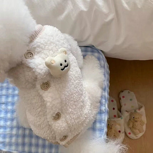 Fashionable Faux Fur Vest Sweater Jacket for Autumn and Winter - Cozy Solid Pattern Layering Piece 0