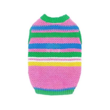 Fashionable Striped Sweater Vest for Women – 100% Cotton Knitted Vest for Spring and Autumn, Comfortable Layering Essential 1