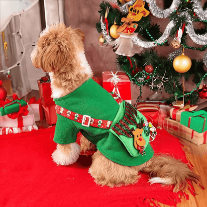Festive Christmas Elk Dog Dress for Small to Large Breeds – Soft and Comfortable Holiday Outfit 1