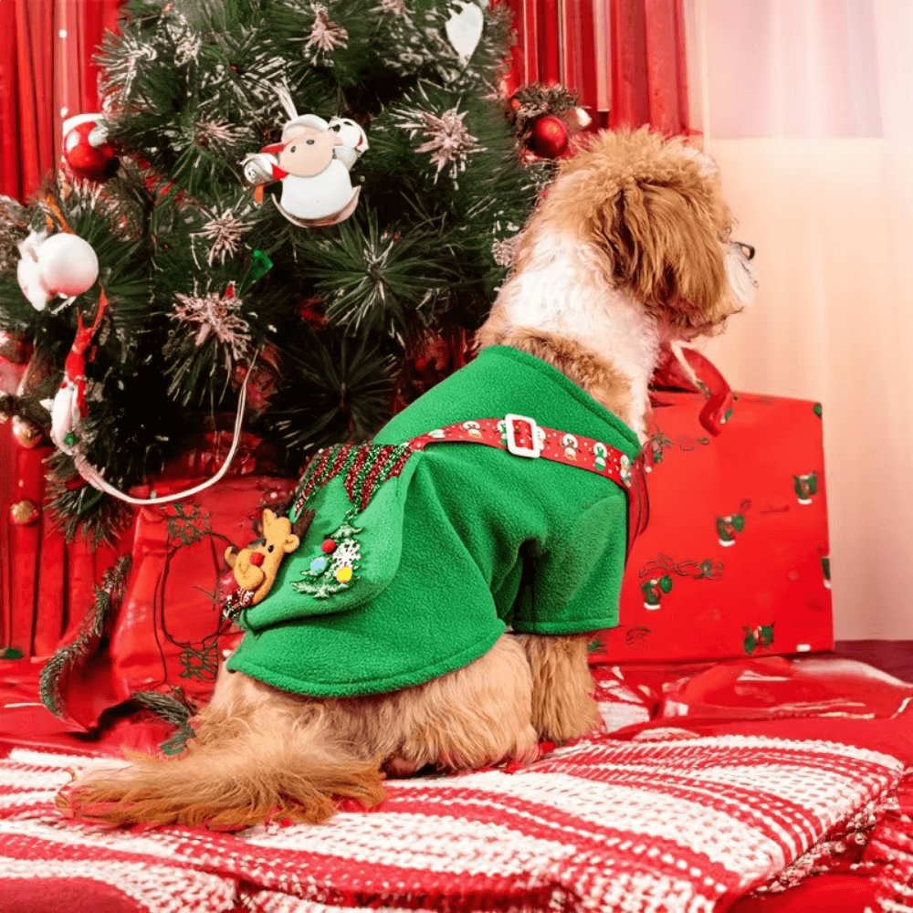 Festive Christmas Elk Dog Dress for Small to Large Breeds – Soft and Comfortable Holiday Outfit 2