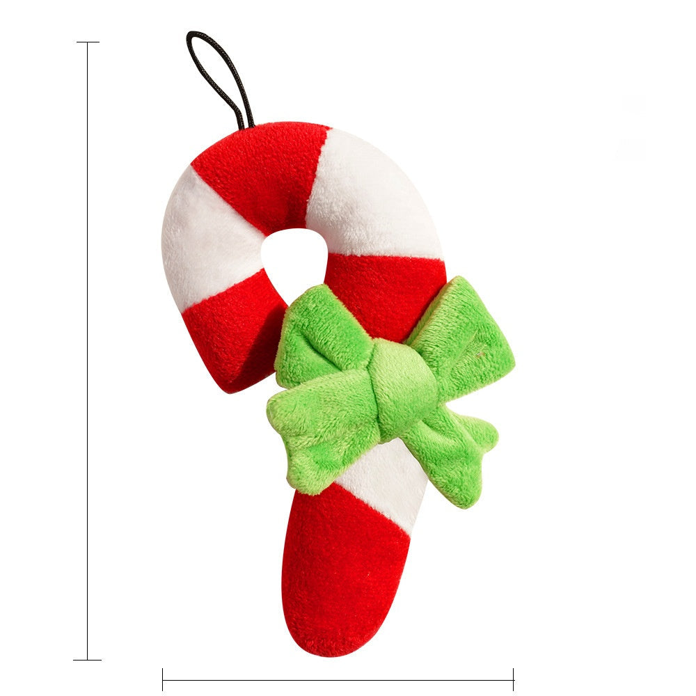Festive Christmas Plush Pet Toy for Dogs and Cats – Soft, Squeaky Holiday Characters for Fun Playtime 5