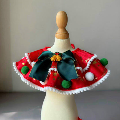 Festive Christmas Tree Scarf Collar for Pets – Soft and Comfortable Holiday Accessory 0