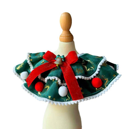 Festive Christmas Tree Scarf Collar for Pets – Soft and Comfortable Holiday Accessory 1