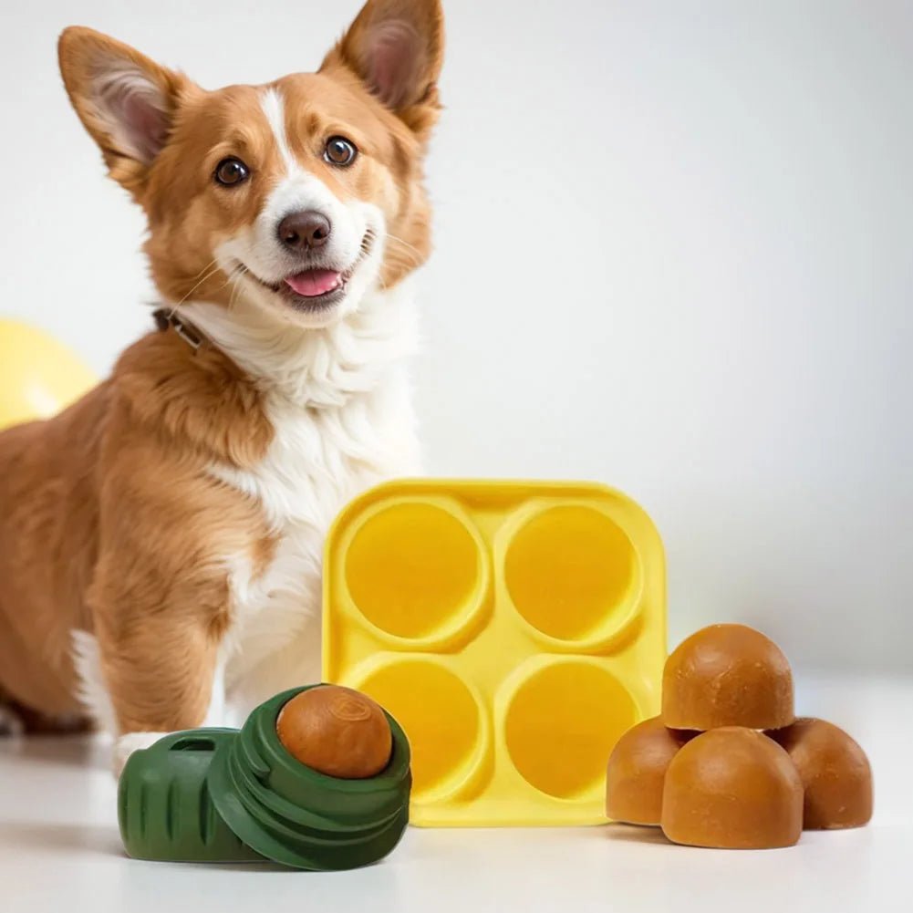 Fillable Ice Cream Mold Dog Toy – Silicone Cooling Treat Dispenser for Slow Feeding and Interactive Play 2