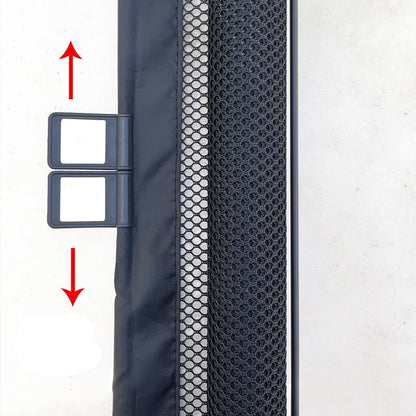 Flexible Black Polyester Pet Safety Net for Home Protection – Easy Installation with Self-Adhesive Hooks and Space-Saving Design 4